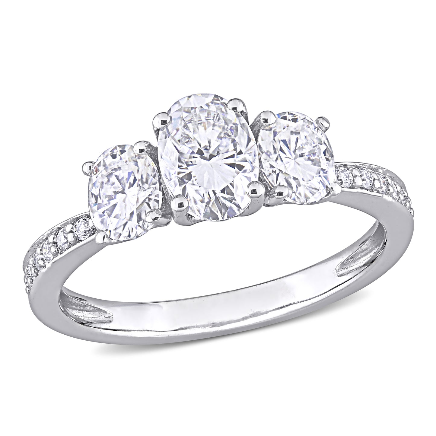 1 4/5 CT DEW Created Moissanite-White Fashion Ring 10k Gold