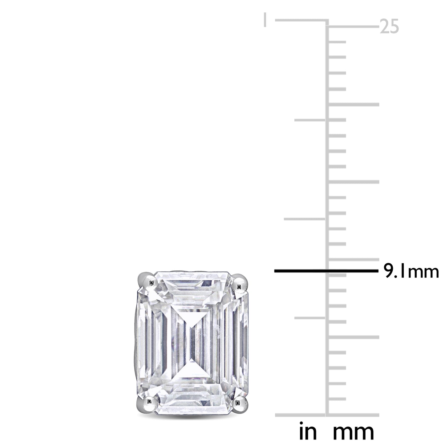 5 CT  Emerald Moissanite Earring