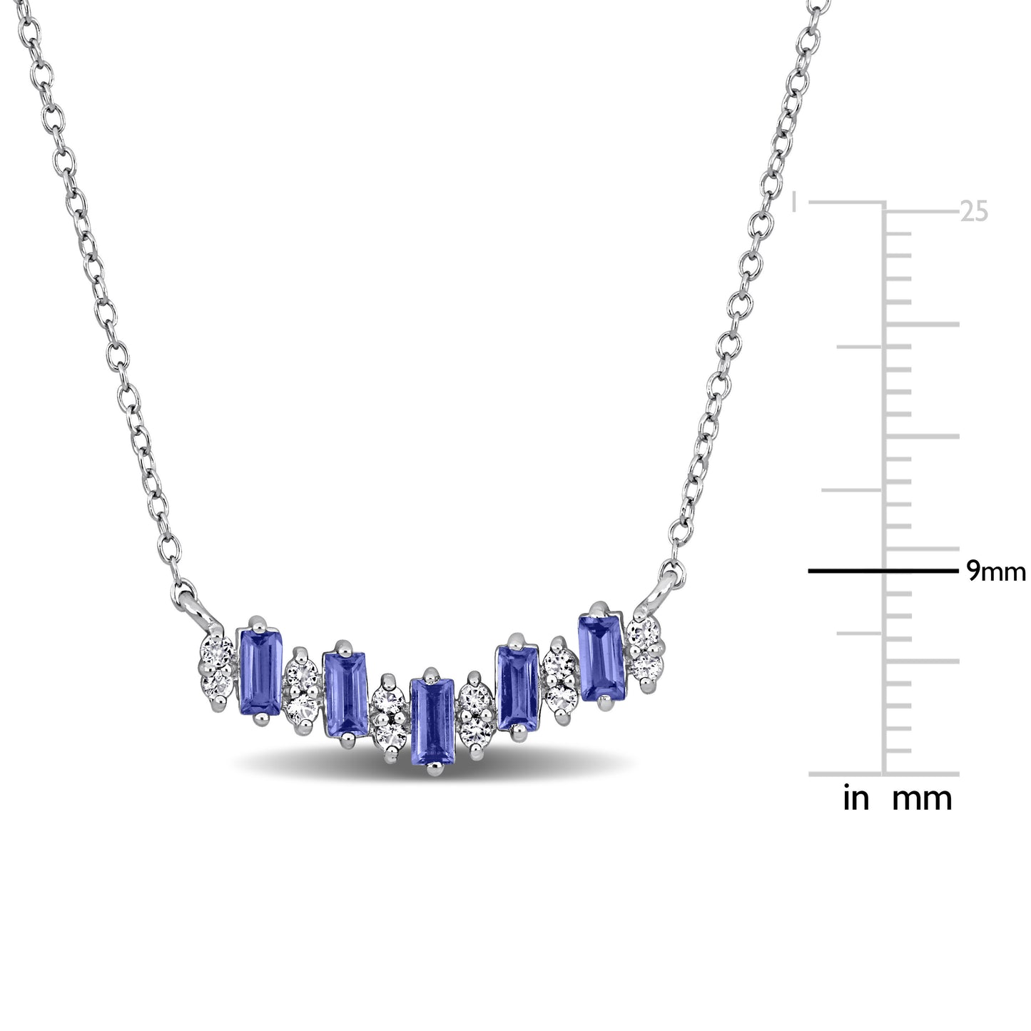 Tanzanite and White Topaz Necklace