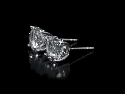 4 4/5 ct TGW Created white sapphire fashion post earrings silver