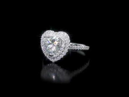 2 5/8 CT DEW Created Moissanite-White Fashion Ring 10k White Gold