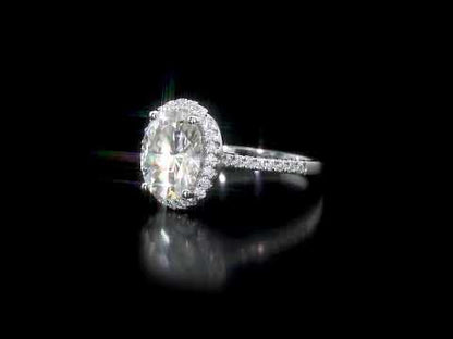 4 3/8 CT DEW Created Moissanite-White Fashion Ring 10k White Gold