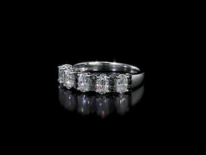 1/6 CT Black Diamond TW And 1 CT DEW Created Moissanite-White Fashion Ring 10k White Gold