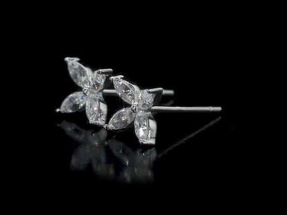 4/5 CT DEW Created Moissanite-White Fashion Post Earrings 10k White Gold