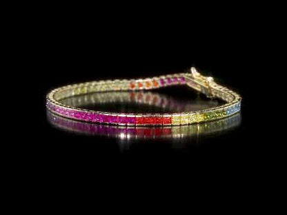 Multi Color Cubic Zirconia Tennis Bracelet