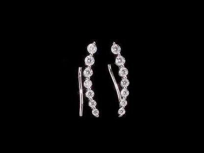 7/8 CT DEW Created Moissanite-White Fashion Post Earrings 10k White Gold