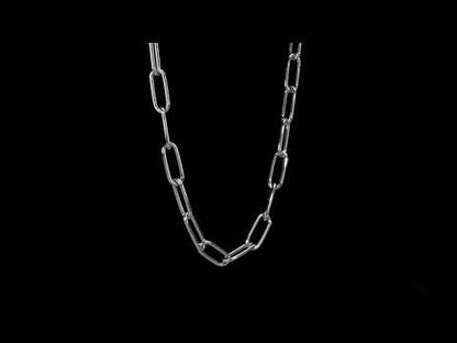 6MM Silver paperclip necklace