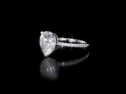 3 1/2 CT DEW Created Moissanite-White Fashion Ring 10k White Gold