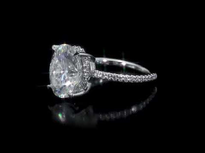 4 7/8 CT DEW Created Moissanite-White Fashion Ring 10k White Gold