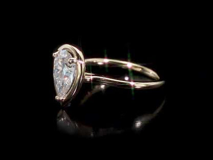 2 CT DEW Created Moissanite-White Fashion Ring 10k Yellow Gold