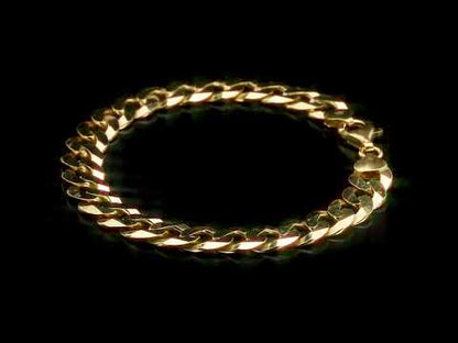 Men's 10MM Flat curb link bracelet