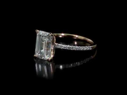 3 1/5 CT DEW Created Moissanite-White Fashion Ring 10k Yellow Gold