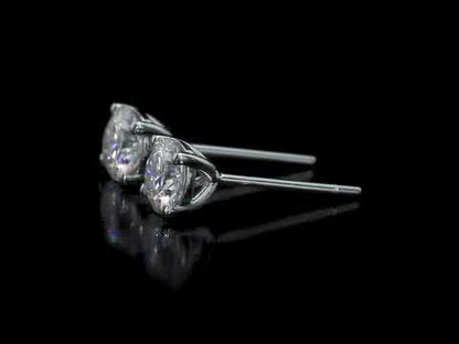 1 CT DEW Created Moissanite-White Fashion Post Earrings 10k White Gold