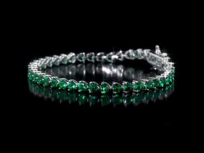 Created Emerald Tennis Bracelet