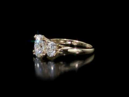 3 CT DEW Created Moissanite Engagement Ring 10k Gold