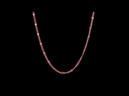 1.6MM Fancy curb link necklace 16"