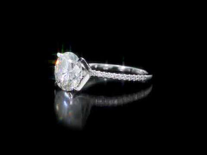 4 CT DEW Created Moissanite-White Fashion Ring 10k White Gold