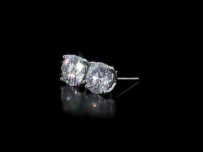 2 1/2 CT DEW Created Moissanite-White Fashion Post Earrings 10k White Gold