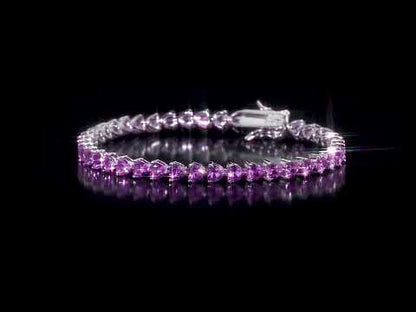 Created pink sapphire bracelet