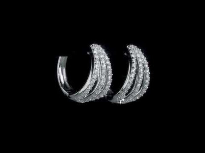 Triple Row Hoop Earrings