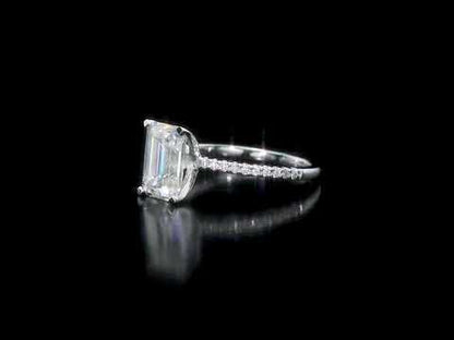 3 1/5 CT DEW Created Moissanite-White Fashion Ring 10k White Gold