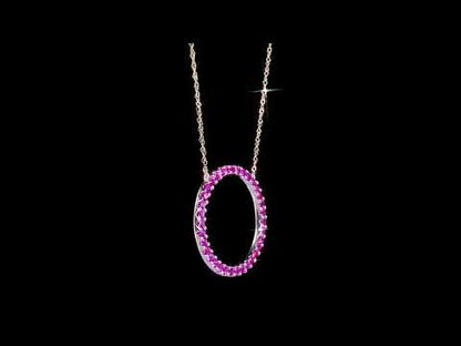 1 3/4 CT TGW Created Fashion Pendant With Chain 10k Gold