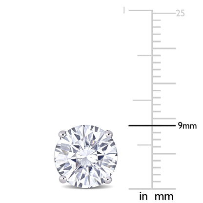 5-1/2 CT DEW Created Moissanite-White Stud Earrings 14k Gold White