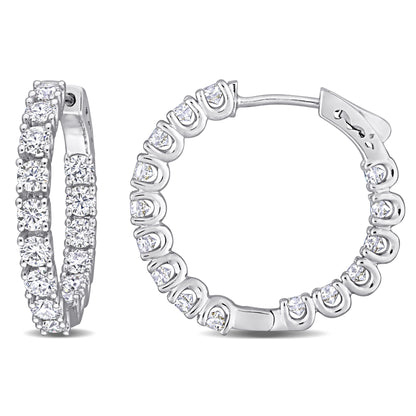 Moissanite Hoop Earrings