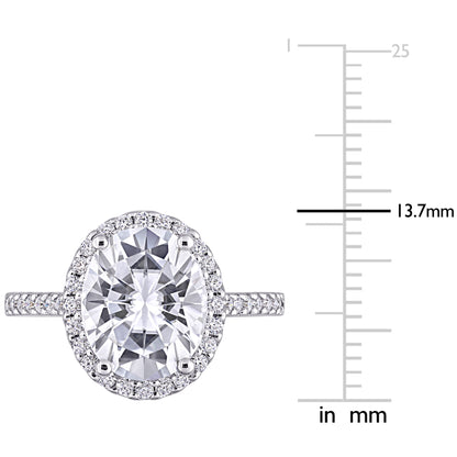 4 3/8 CT DEW Created Moissanite-White Fashion Ring 10k White Gold