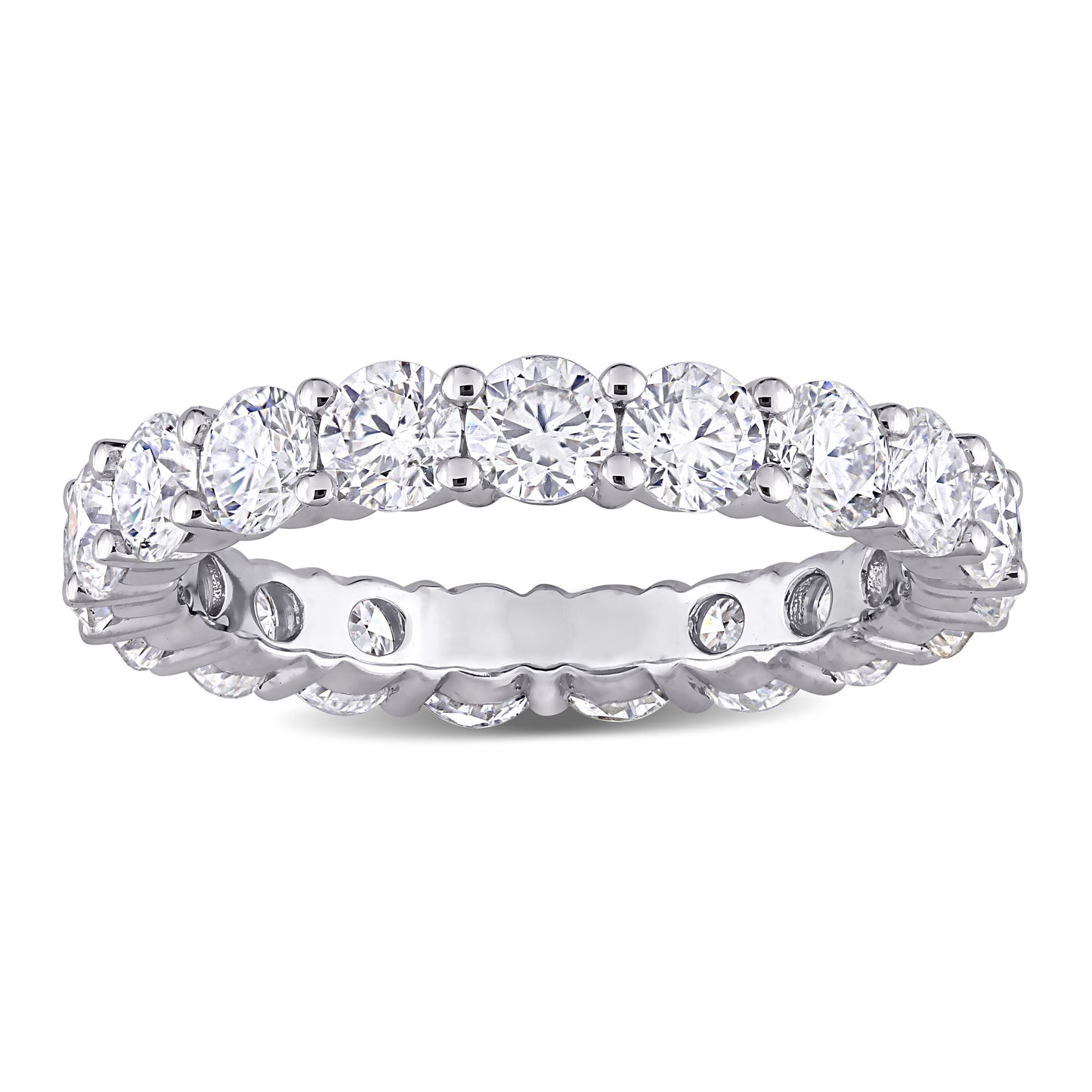 2 3/4 CT DEW Created Moissanite-White Eternity Ring 10k White Gold