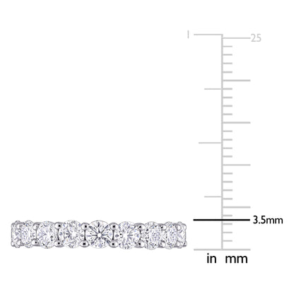 2 3/4 CT DEW Created Moissanite-White Eternity Ring 10k White Gold