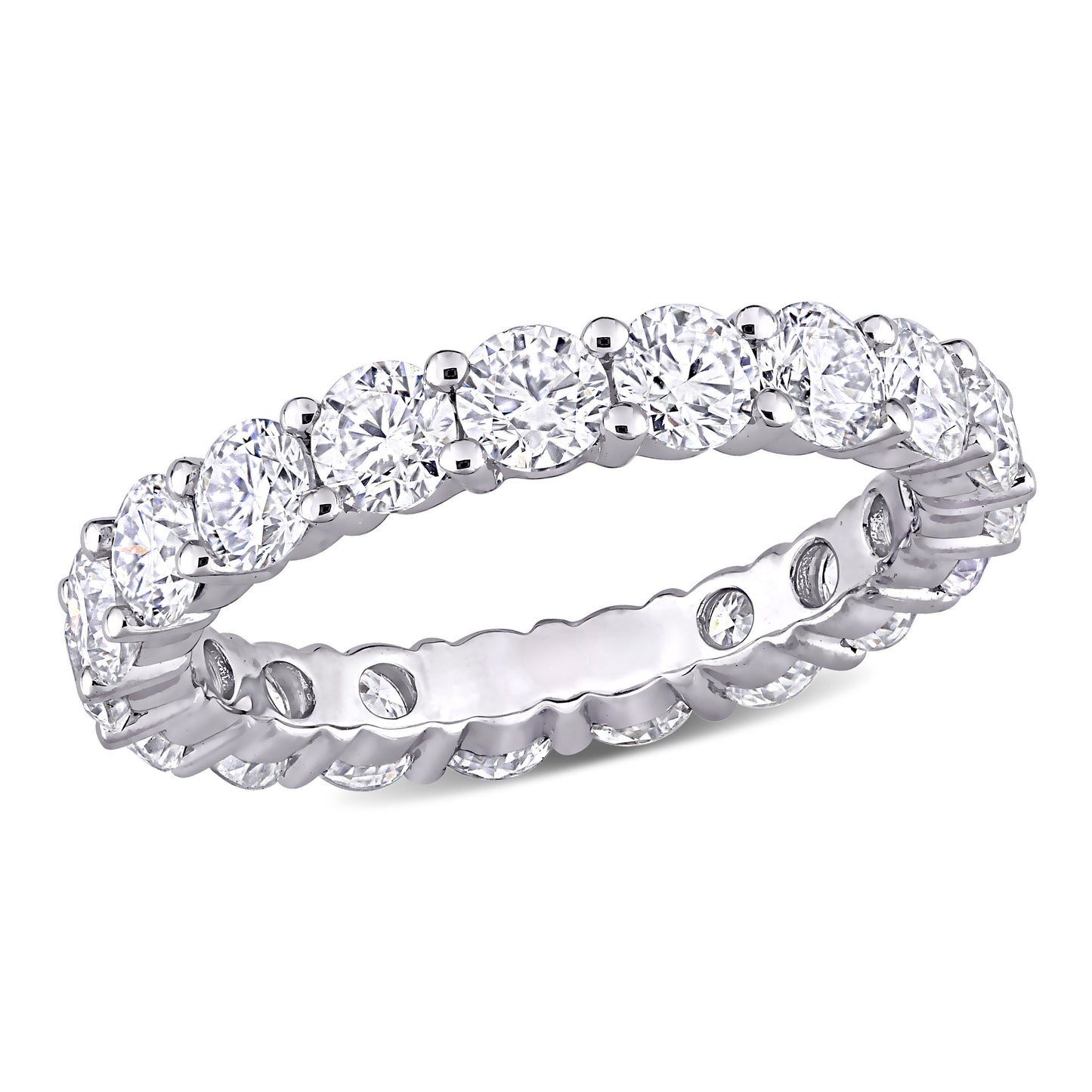 2 3/4 CT DEW Created Moissanite-White Eternity Ring 10k White Gold