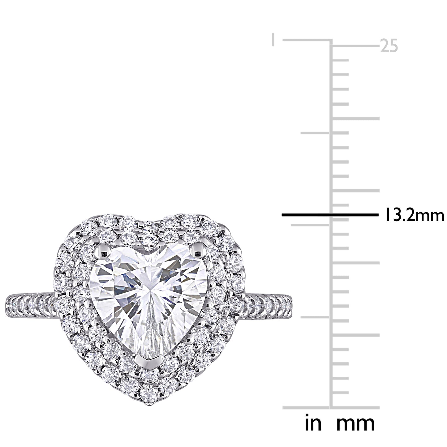 2 5/8 CT DEW Created Moissanite-White Fashion Ring 10k White Gold