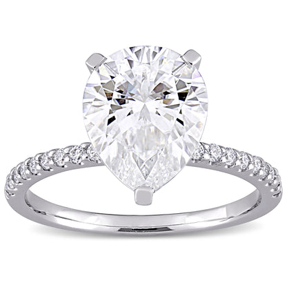 3 1/2 CT DEW Created Moissanite-White Fashion Ring 10k White Gold