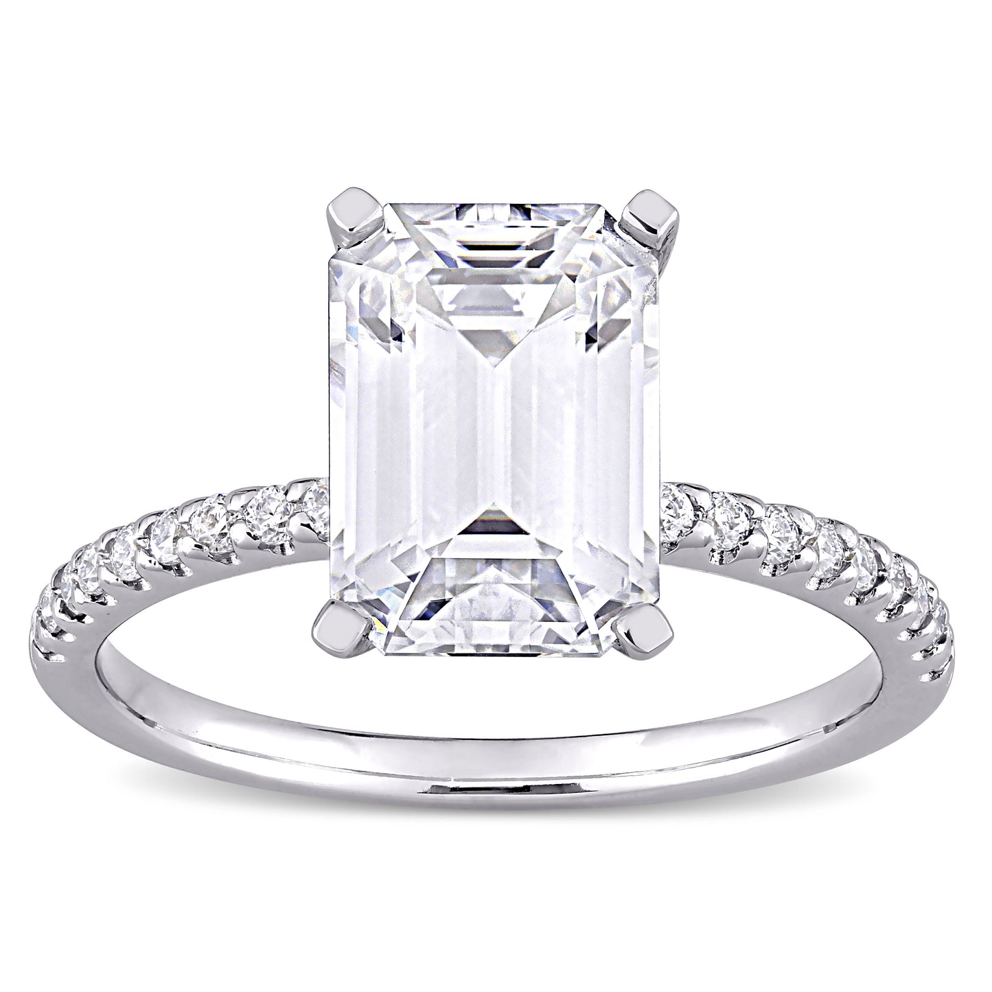 3 1/5 CT DEW Created Moissanite-White Fashion Ring 10k White Gold