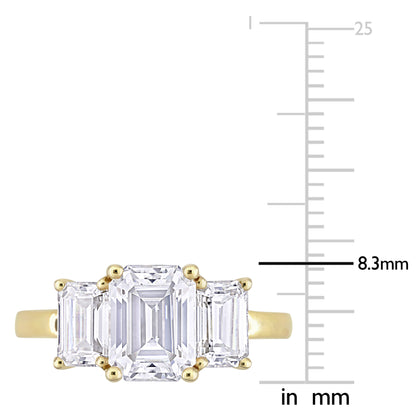 2 3/4 CT DEW Created Moissanite-White Engament Ring 10k Yellow Gold