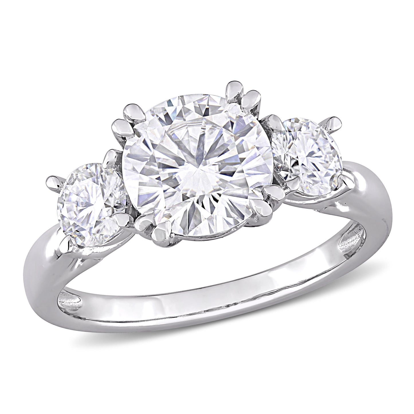 2 3/5 CT DEW Created Moissanite-White Fashion Ring 10k White Gold