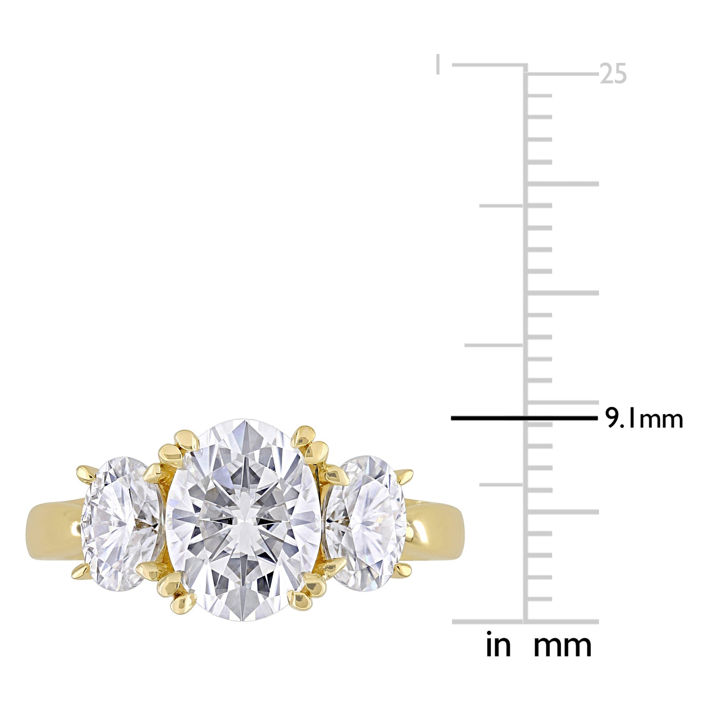 3 CT DEW Created Moissanite Engagement Ring 10k Gold