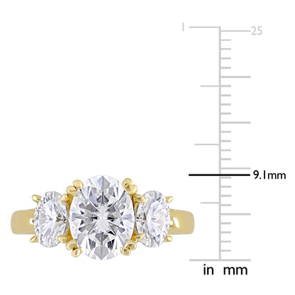 3 CT DEW Created Moissanite Engagement Ring 10k Gold