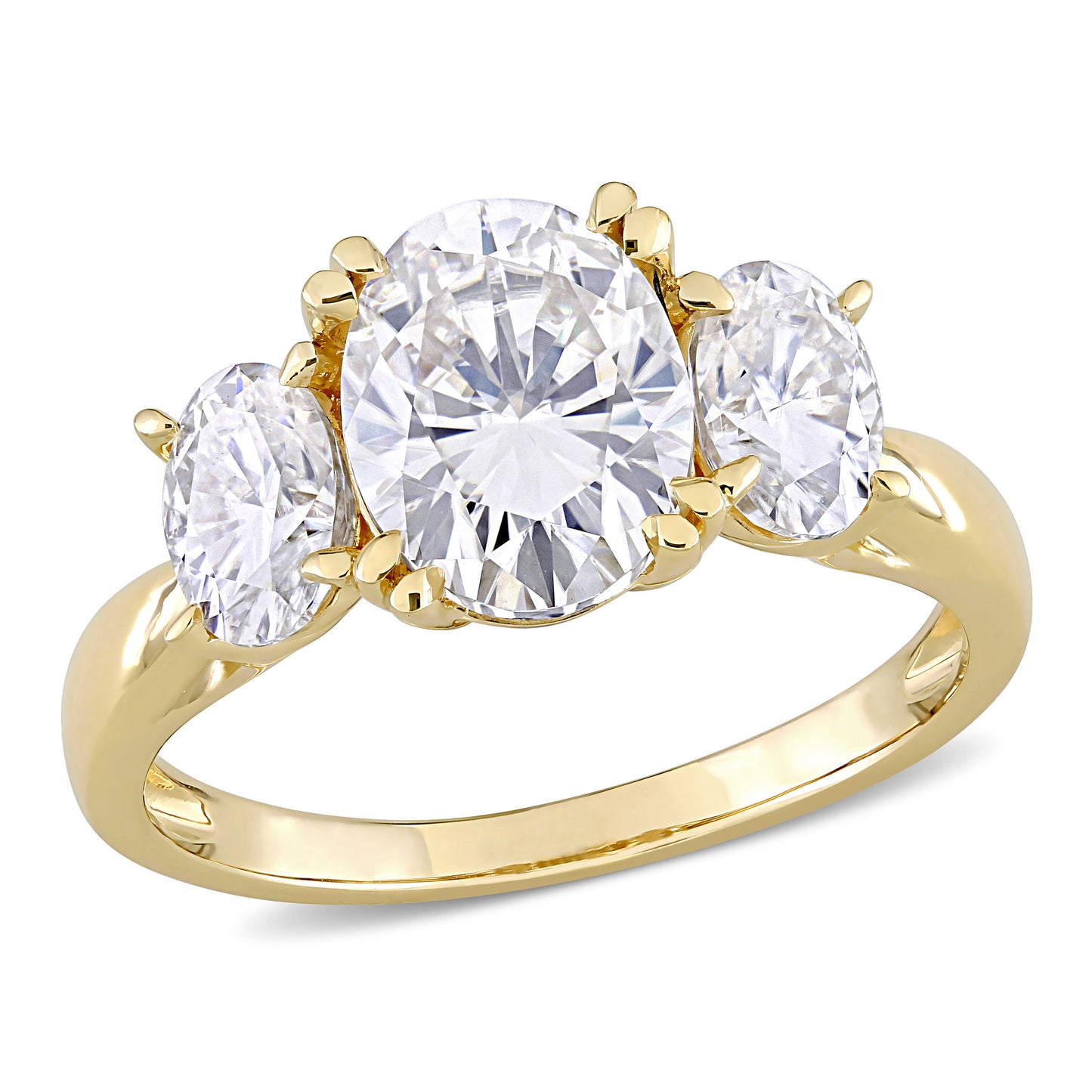 3 CT DEW Created Moissanite Engagement Ring 10k Gold