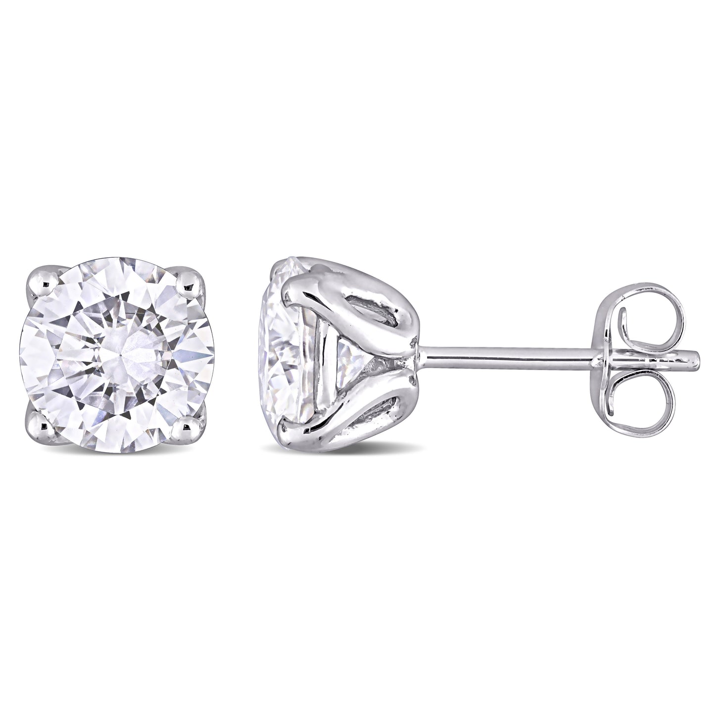 2 1/2 CT DEW Created Moissanite-White Fashion Post Earrings 10k White Gold