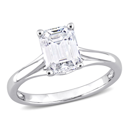 1 3/4 CT DEW Created Moissanite-White Fashion Ring 14k White Gold