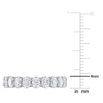 4 CT DEW Created Moissanite-White Fashion Ring 14k White Gold Size: 6