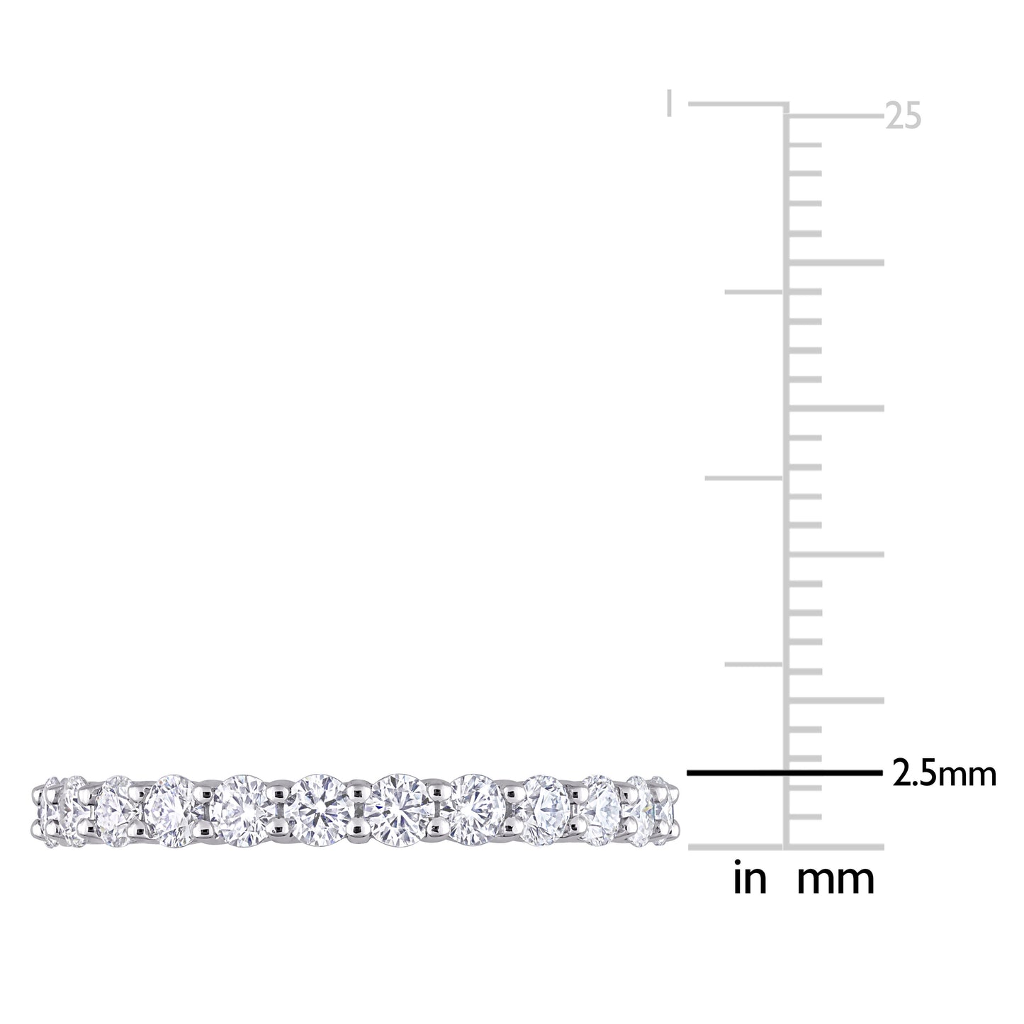 1 1/2 CT DEW Created Moissanite-White Eternity Ring 10k White Gold