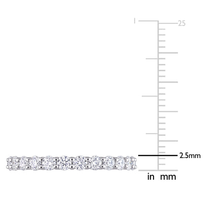 1 1/2 CT DEW Created Moissanite-White Eternity Ring 10k White Gold