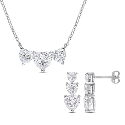 Triple Heart Earrings & Necklace Set