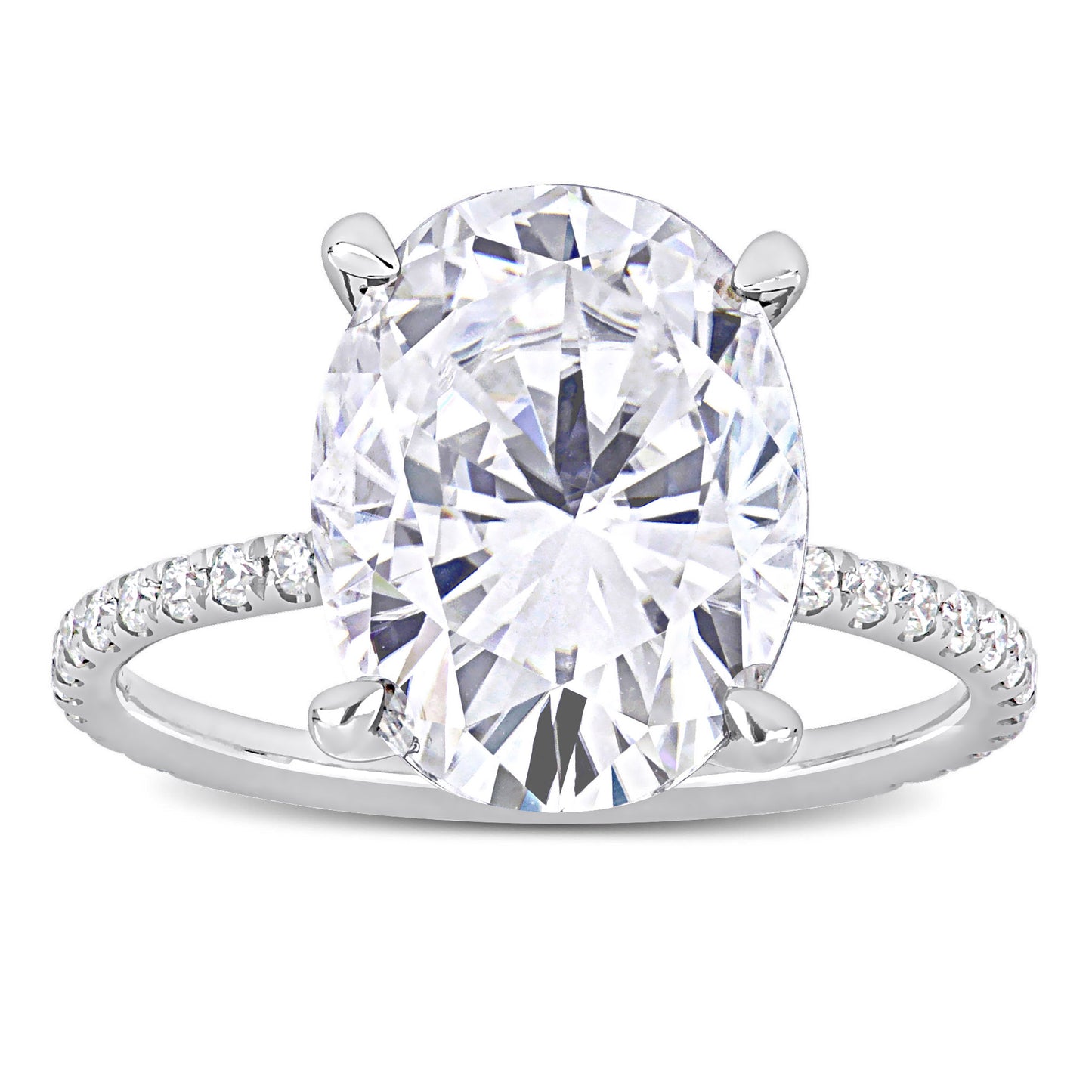 4 7/8 CT DEW Created Moissanite-White Fashion Ring 10k White Gold