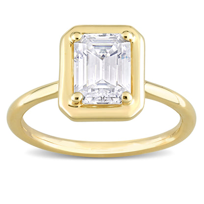1 3/4 CT DEW Created Moissanite-White Fashion Ring 10k Yellow Gold