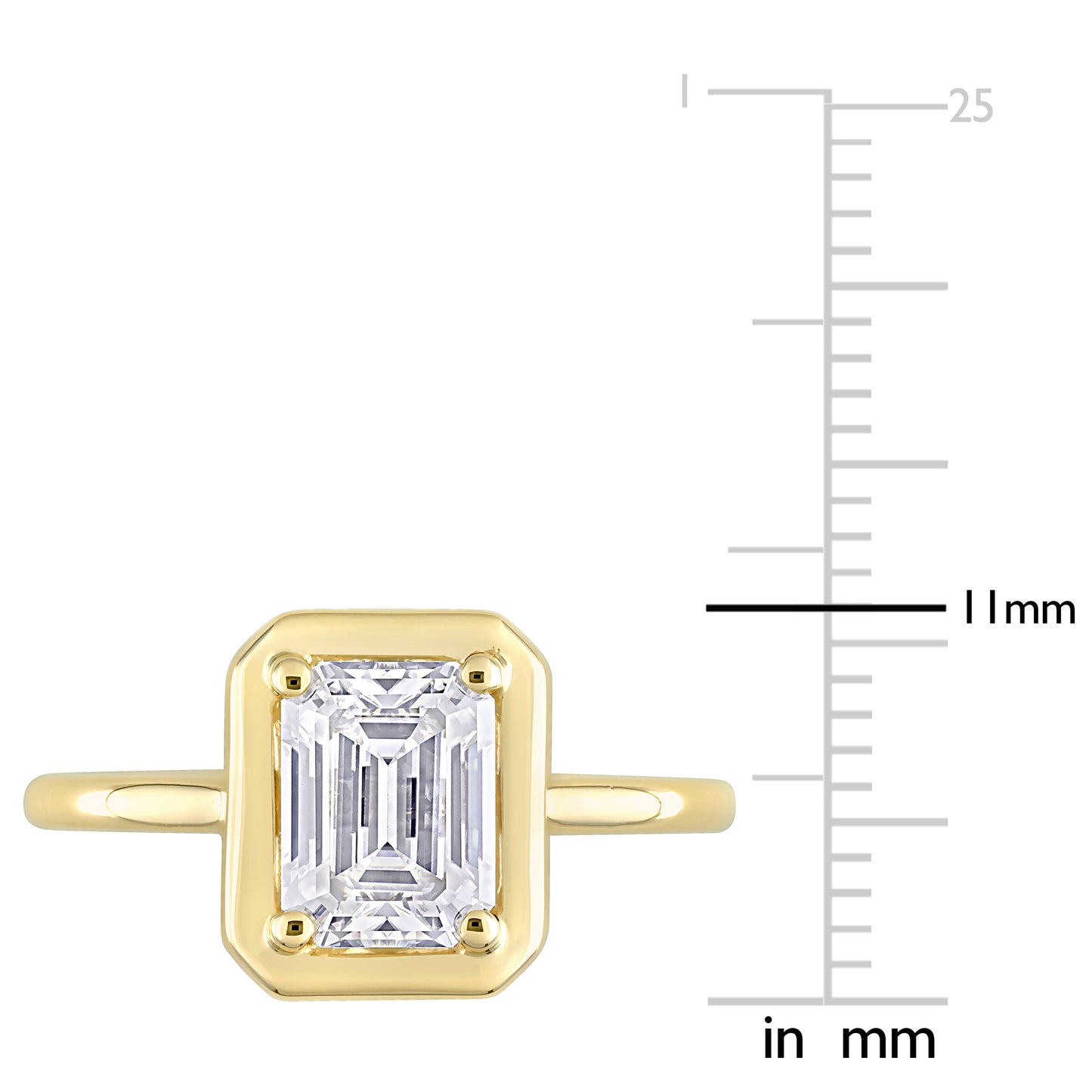 1 3/4 CT DEW Created Moissanite-White Fashion Ring 10k Yellow Gold