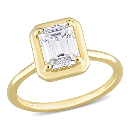 1 3/4 CT DEW Created Moissanite-White Fashion Ring 10k Yellow Gold